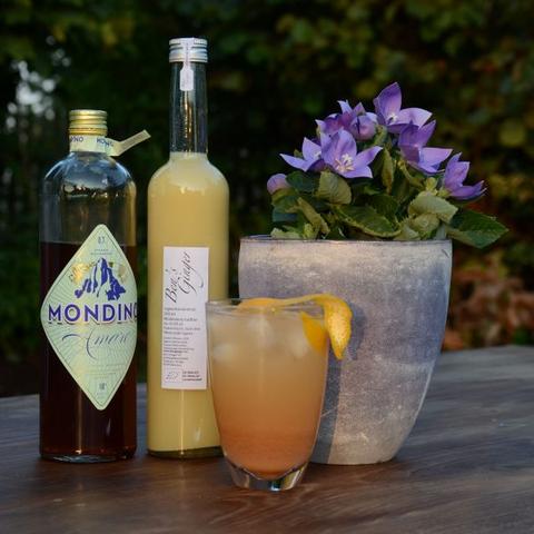 Bavarian Summer Cocktail mit Ingwersaft und Mondino 