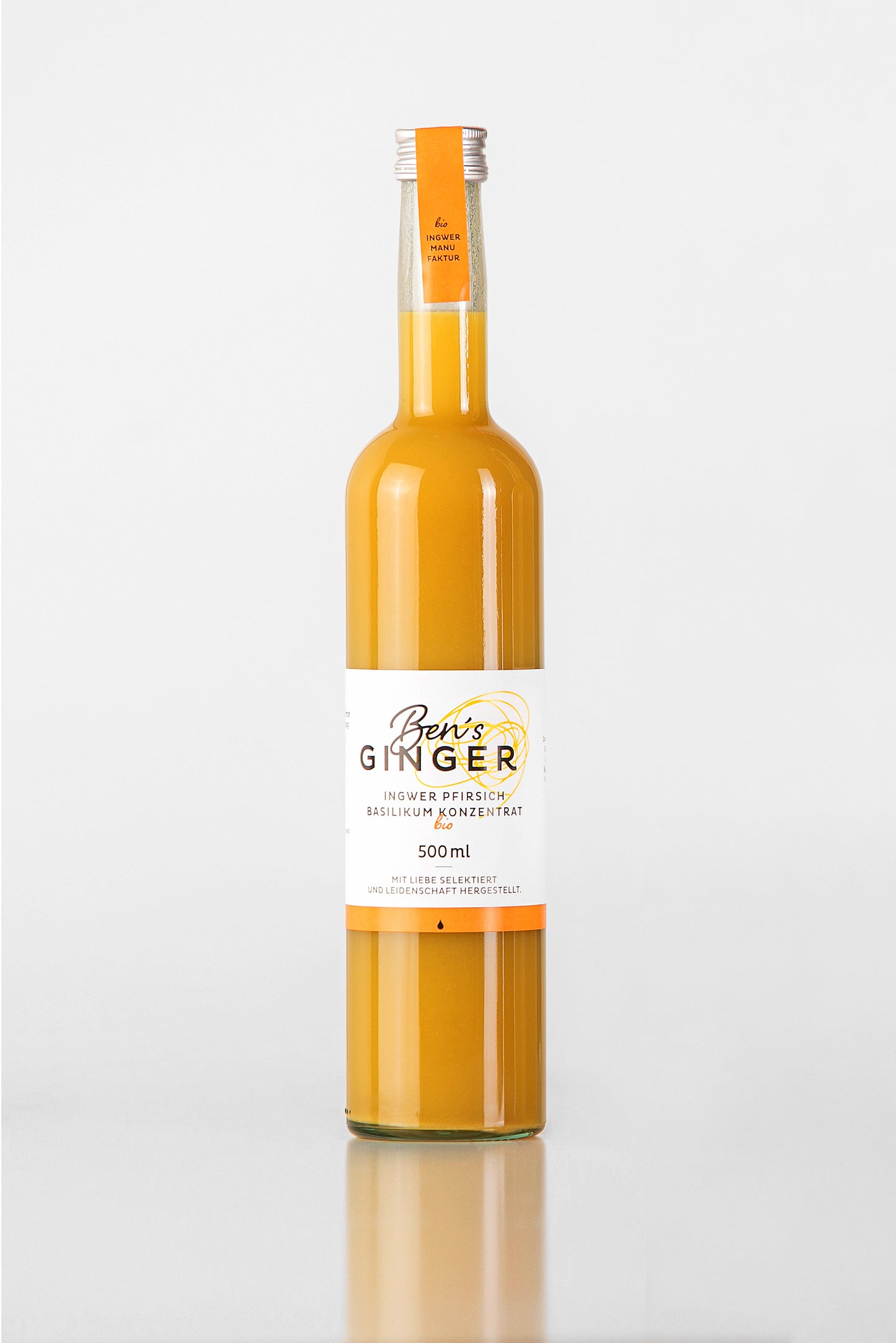 Ben's Ginger Bio "Pfirsich-Basilikum" - 500ml