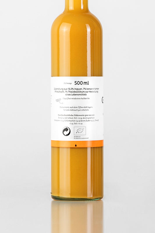 Ben's Ginger Bio "Pfirsich-Basilikum" - 500ml