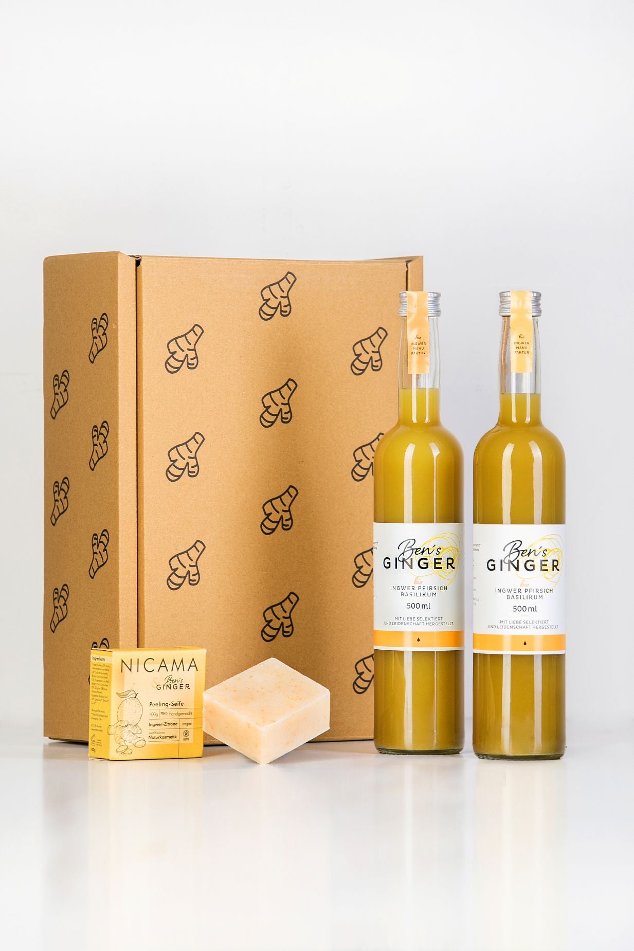 Ben's Ginger Geschenkset 2x0,5L & 1x Peeling-Seife