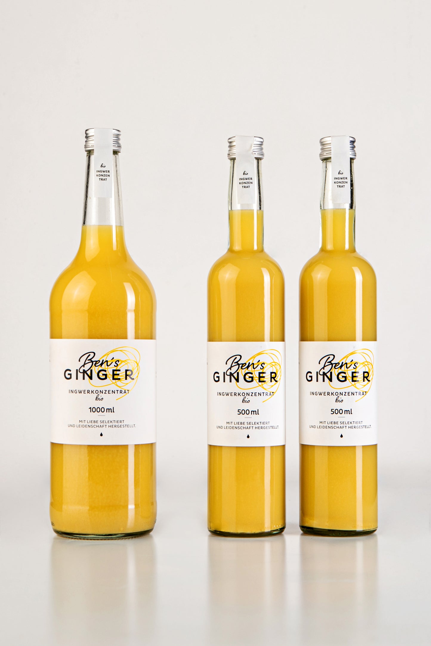 Ben's Ginger organic ginger concentrate - storage pack 2x 500ml + 1x 1 liter